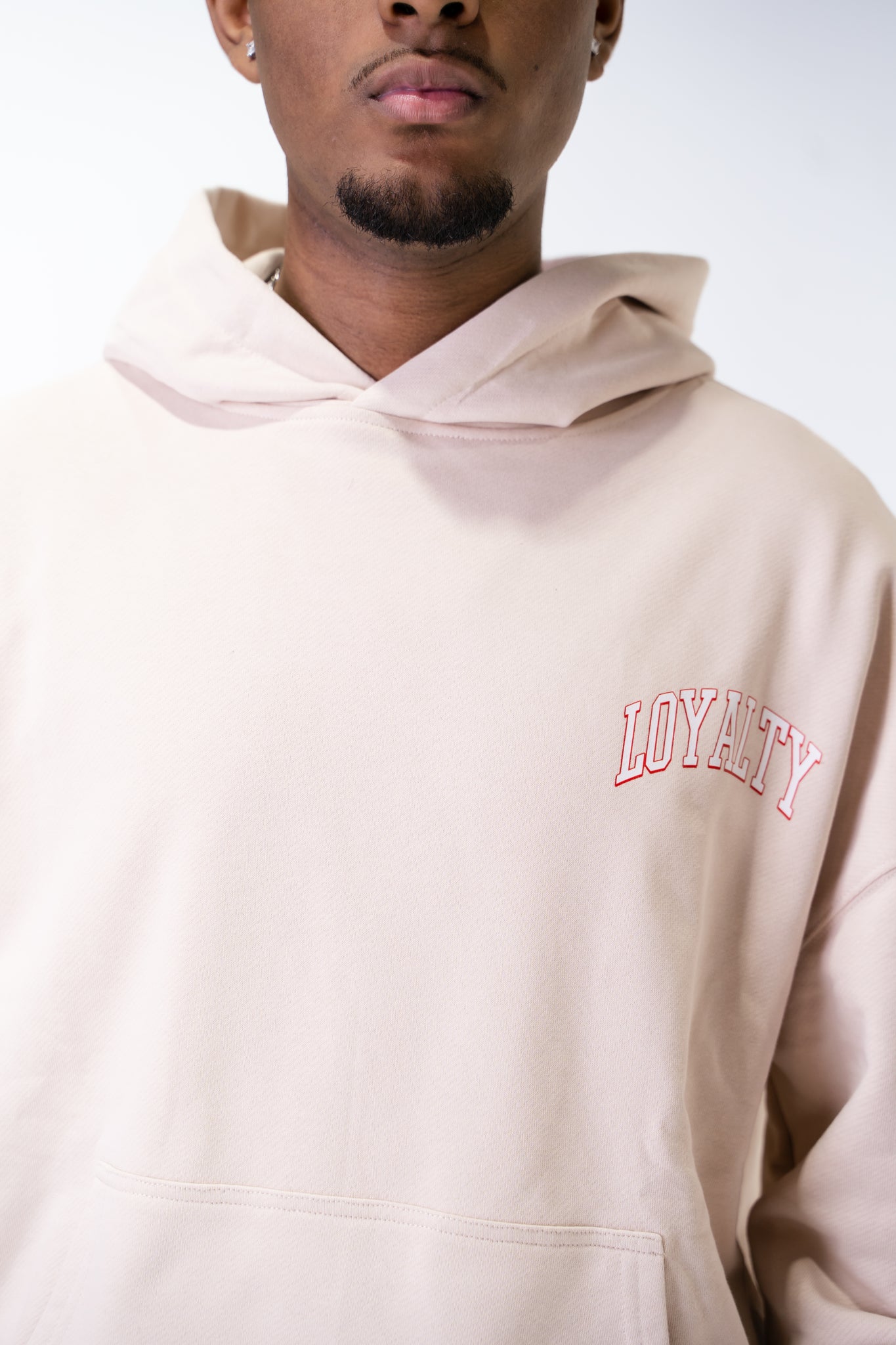 Hoddie Beige "Lips & Cherry Loyalty"