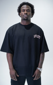 T-Shirt Oversize Black "Lips & Cherry Loyalty"