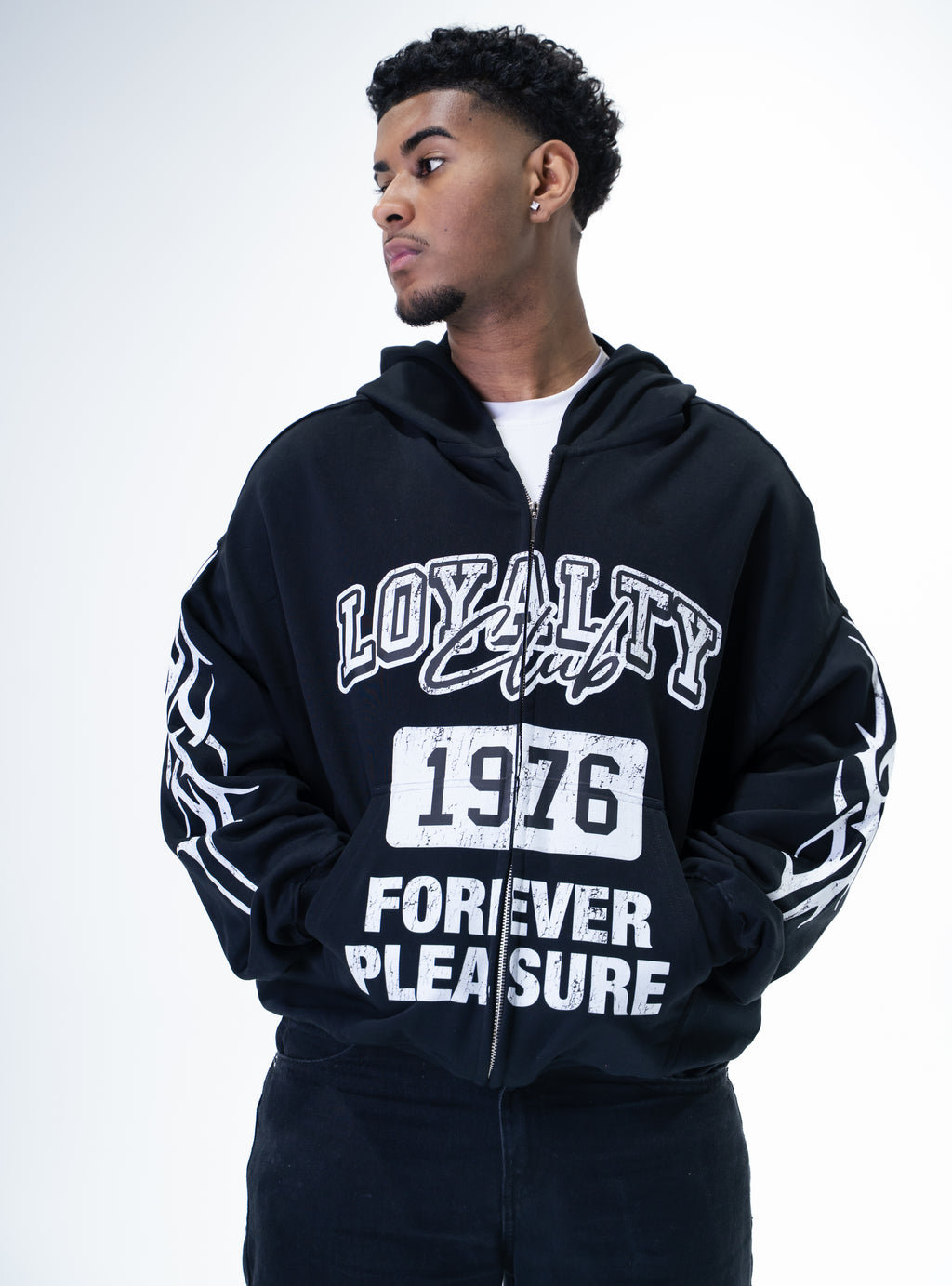 Hoddie Tribal Black "Club 76"