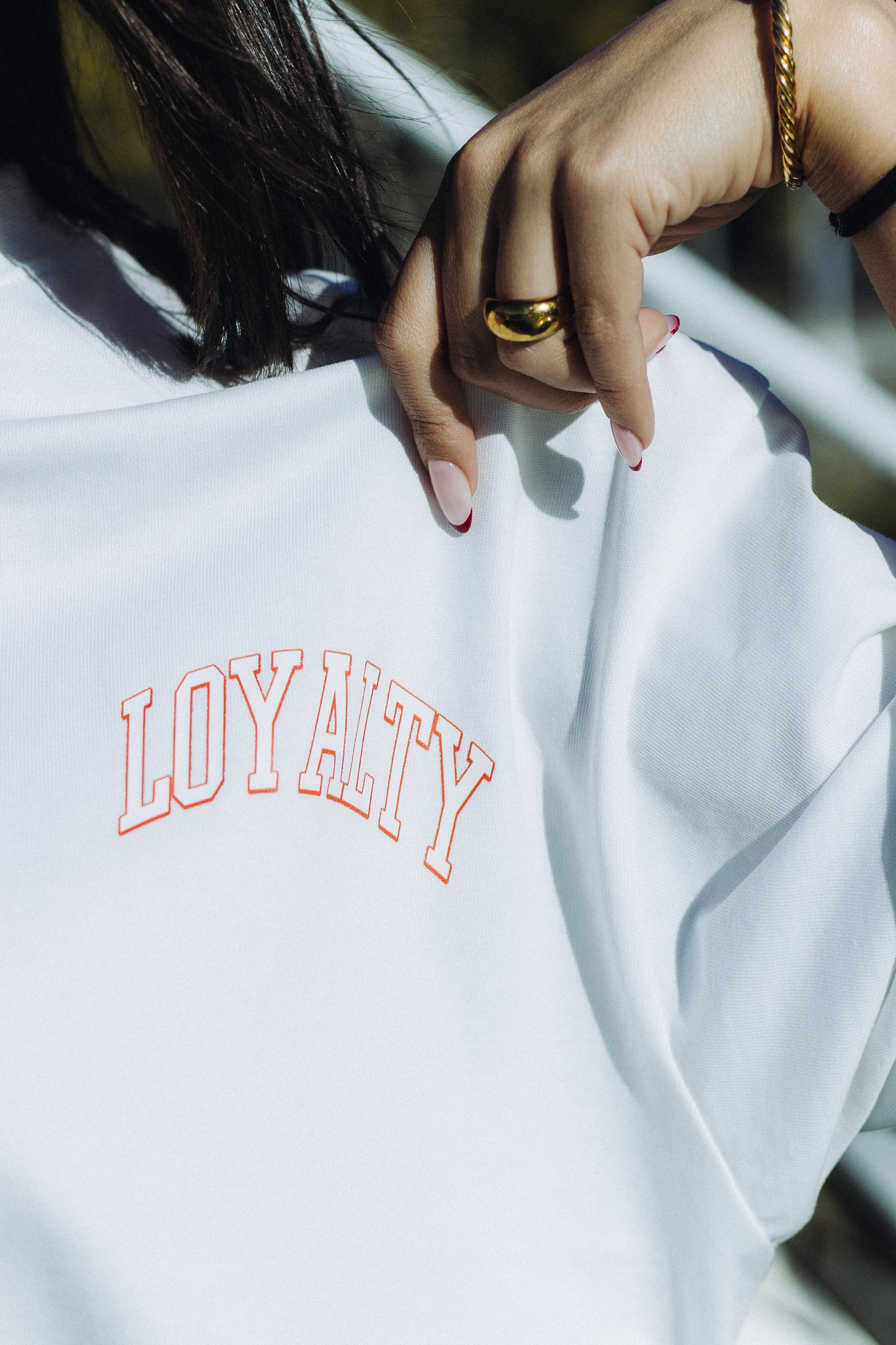 T-Shirt Oversize White "Lips & Cherry Loyalty"